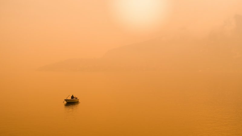 Fischerboot in Gold
